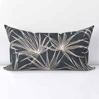 jumbo // fan palm fronds on charcoal grey large scale palms