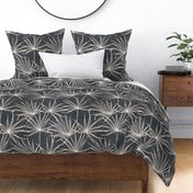 jumbo // fan palm fronds on charcoal grey large scale palms