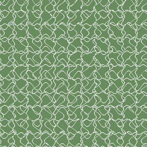 White grid on green
