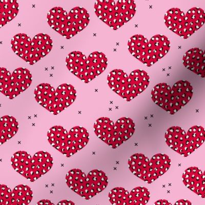 Leopard print lovers cute hearts with panther wild cat print valentine red pink girls