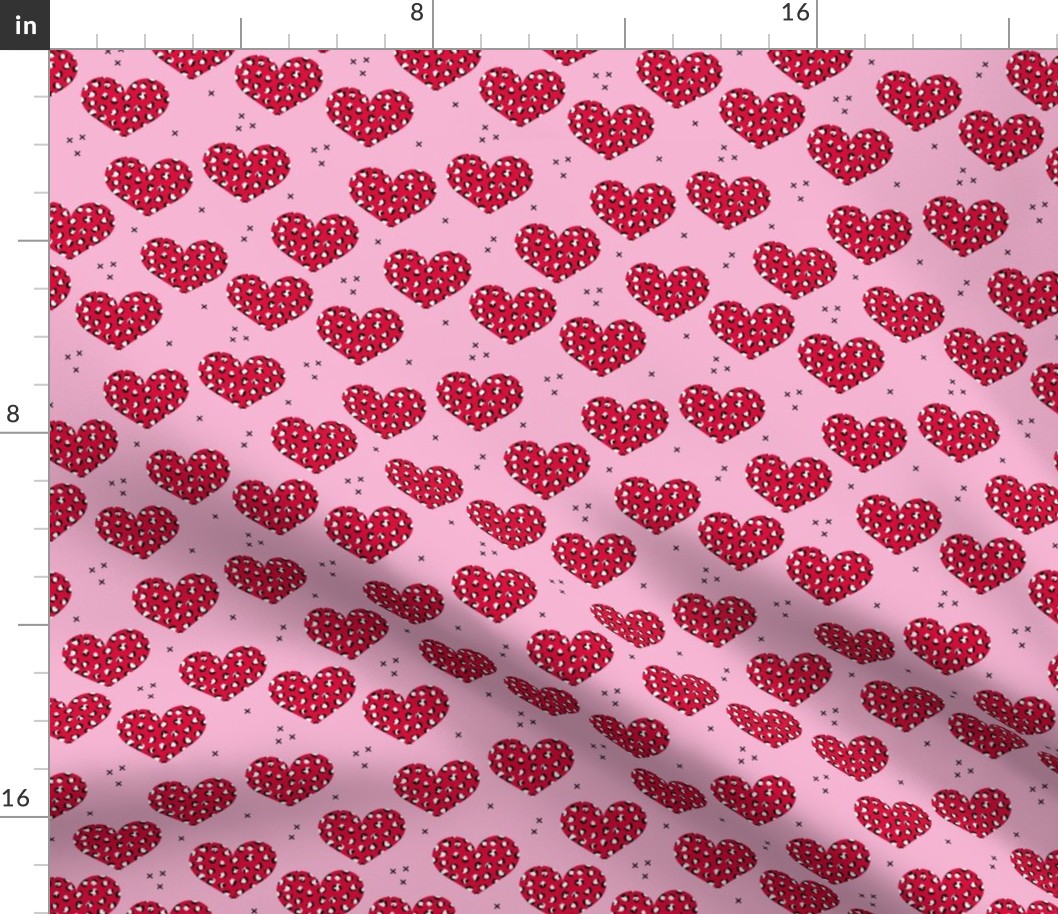 Leopard print lovers cute hearts with panther wild cat print valentine red pink girls