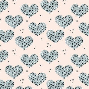 Leopard print lovers cute hearts with panther wild cat print valentine blue boys beige nursery