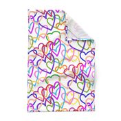 Hearts Entwined - Rainbow #1 - on white (large)