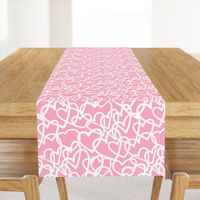 Hearts Entwined - White on Pink (large)