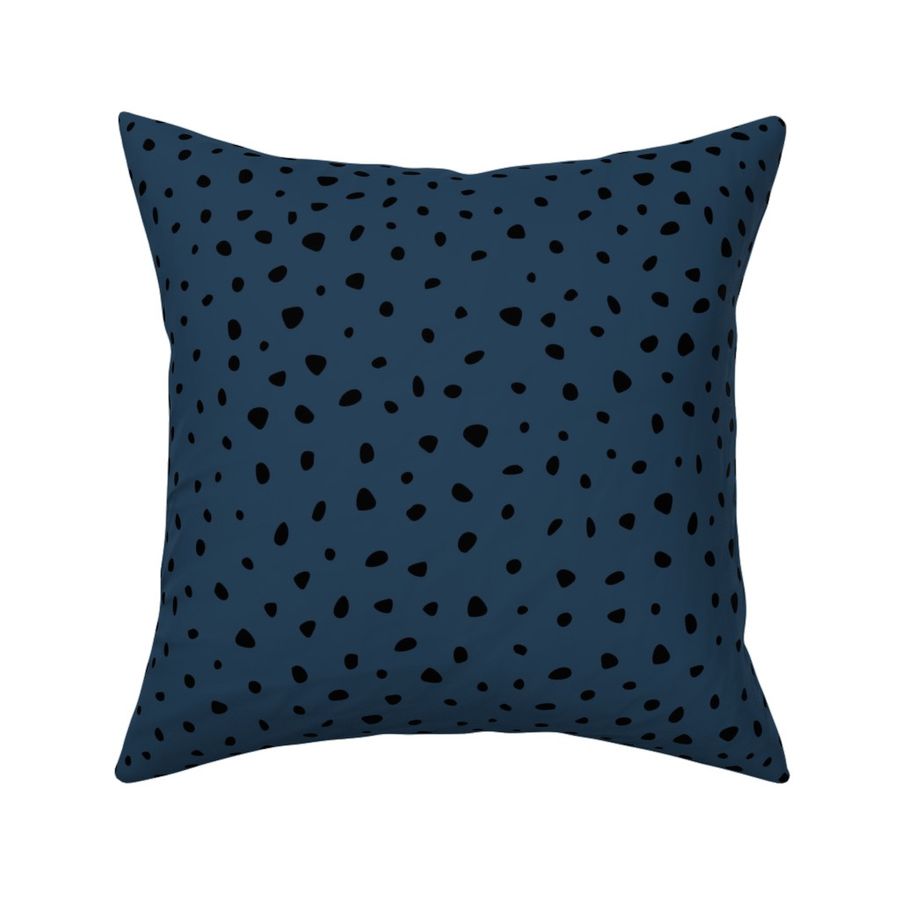 Little spots and speckles panther animal skin cheetah confetti abstract minimal dots winter navy blue