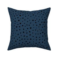 Little spots and speckles panther animal skin cheetah confetti abstract minimal dots winter navy blue