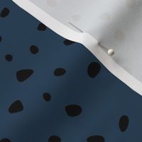 Little spots and speckles panther animal skin cheetah confetti abstract minimal dots winter navy blue