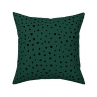 Little spots and speckles panther animal skin cheetah confetti abstract minimal dots winter forest green