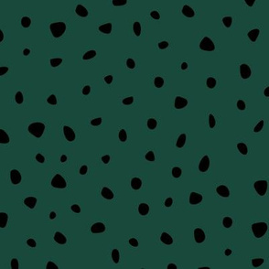 Little spots and speckles panther animal skin cheetah confetti abstract minimal dots winter forest green