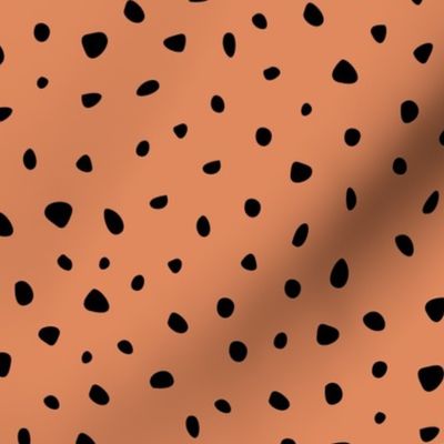 Little spots and speckles panther animal skin cheetah confetti abstract minimal dots fall winter halloween pumpkin orange