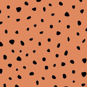 Little spots and speckles panther animal skin cheetah confetti abstract minimal dots fall winter halloween pumpkin orange