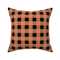 Halloween western ranch camping theme christmas buffalo plaid check design abstract outdoors design seasonal winter fall halloween orange