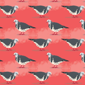 Wonga Pigeon fabric red pink small by Mount Vic and Me