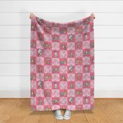 Tea Time Wholecloth Cheater Quilt | Pink