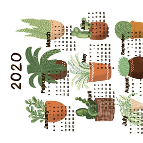 2020 Calendar - succulent