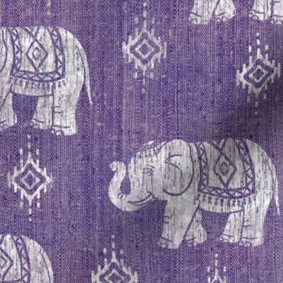 Sharavathi Elephant - Amethyst - Large Scale