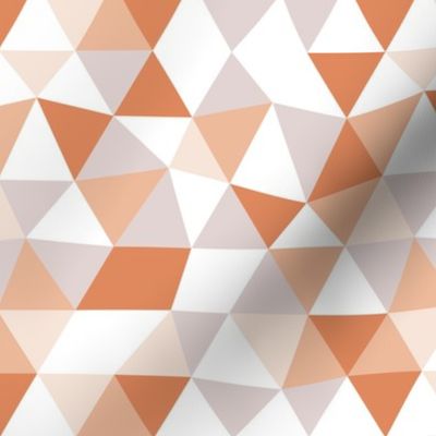 Modern geometric triangle pattern pumpkin orange woodland palette