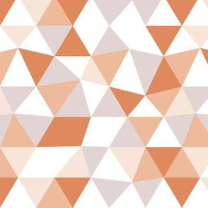 Modern geometric triangle pattern pumpkin orange woodland palette