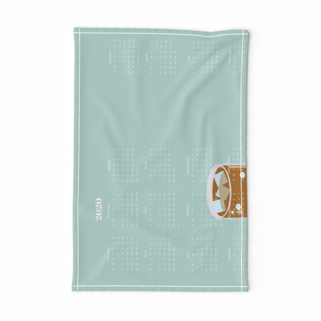 2020 Tea towel-aqua