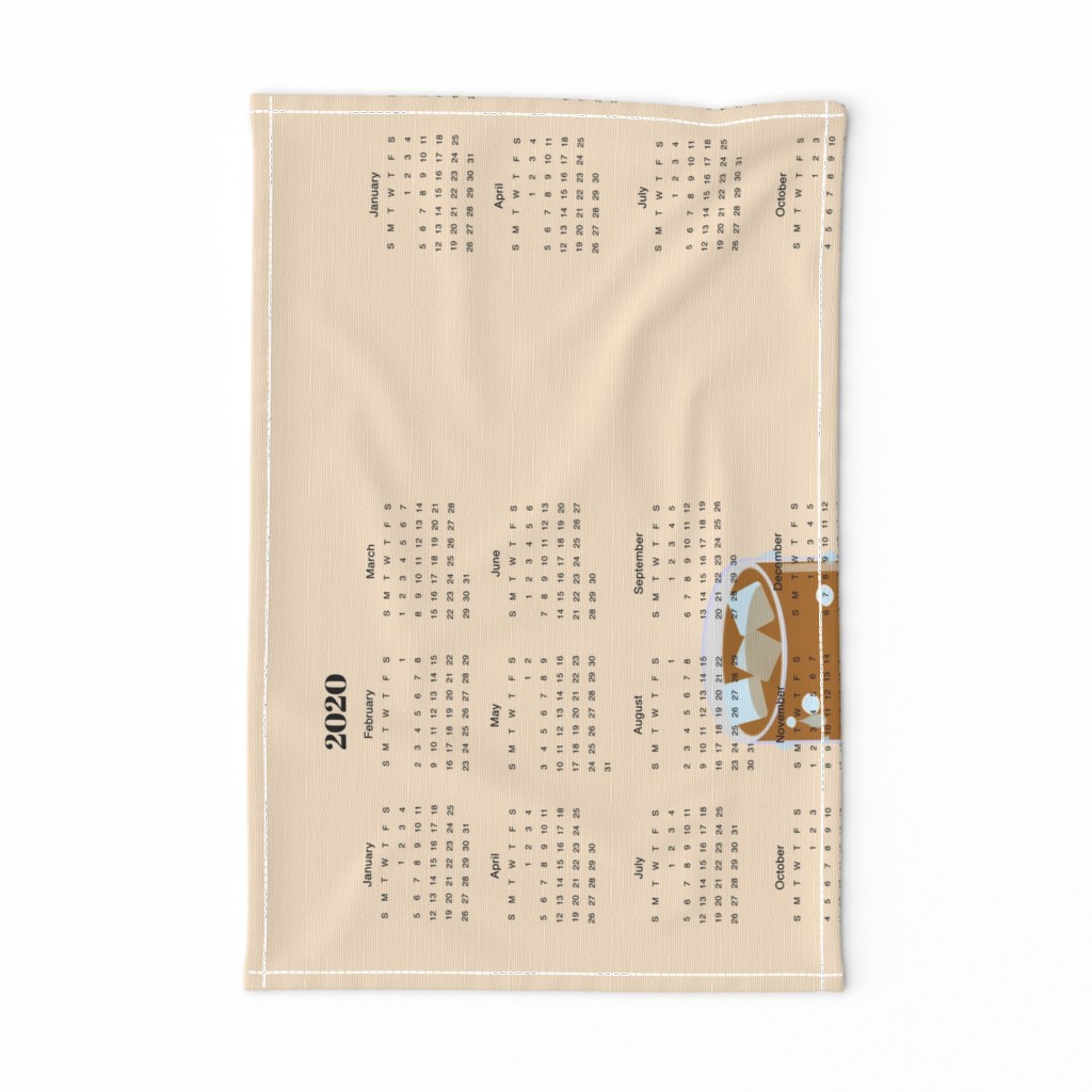 2020 Tea towel-cream