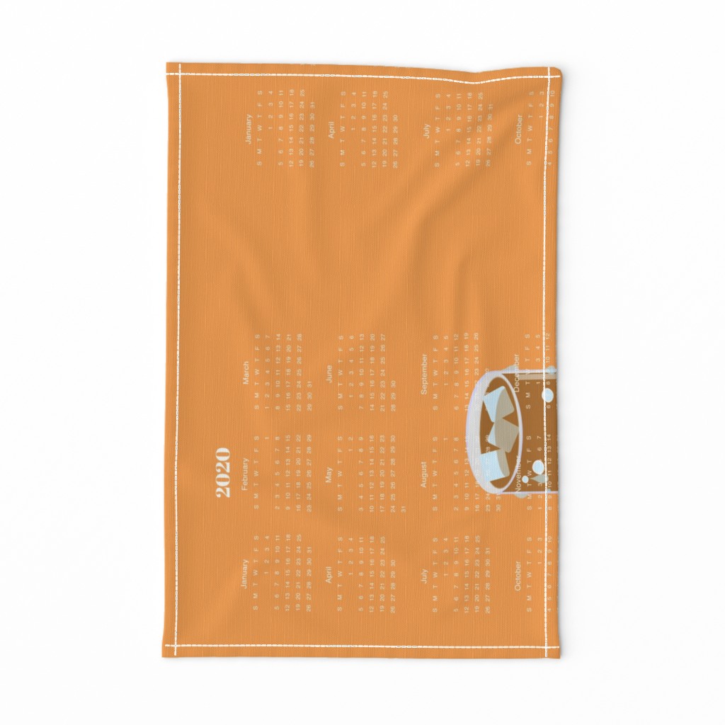 2020 Tea towel-orange