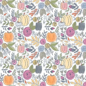 Pumpkin Spice Fall Florals - extra small 