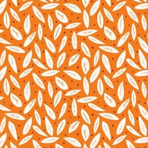 Prairie Leaf and Dot - orange, cream, red