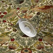 William Morris ~ Strawberry Thief ~ Trianon Cream  ~ One Foot Repeat