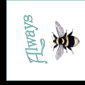 Always Bee Kind Coral and Teal with Lettering and Checks 