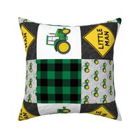 Little Man - Tractors - Green and Black - Plaid (90) - LAD19