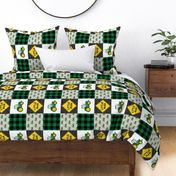 Little Man - Tractors - Green and Black - Plaid (90) - LAD19