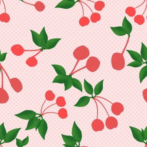 Cherries and Dots Rockabilly 