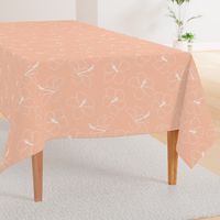 freehand hibiscus - peach - large