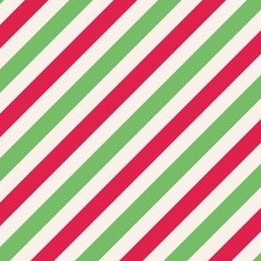 Green and red candy cane stripes