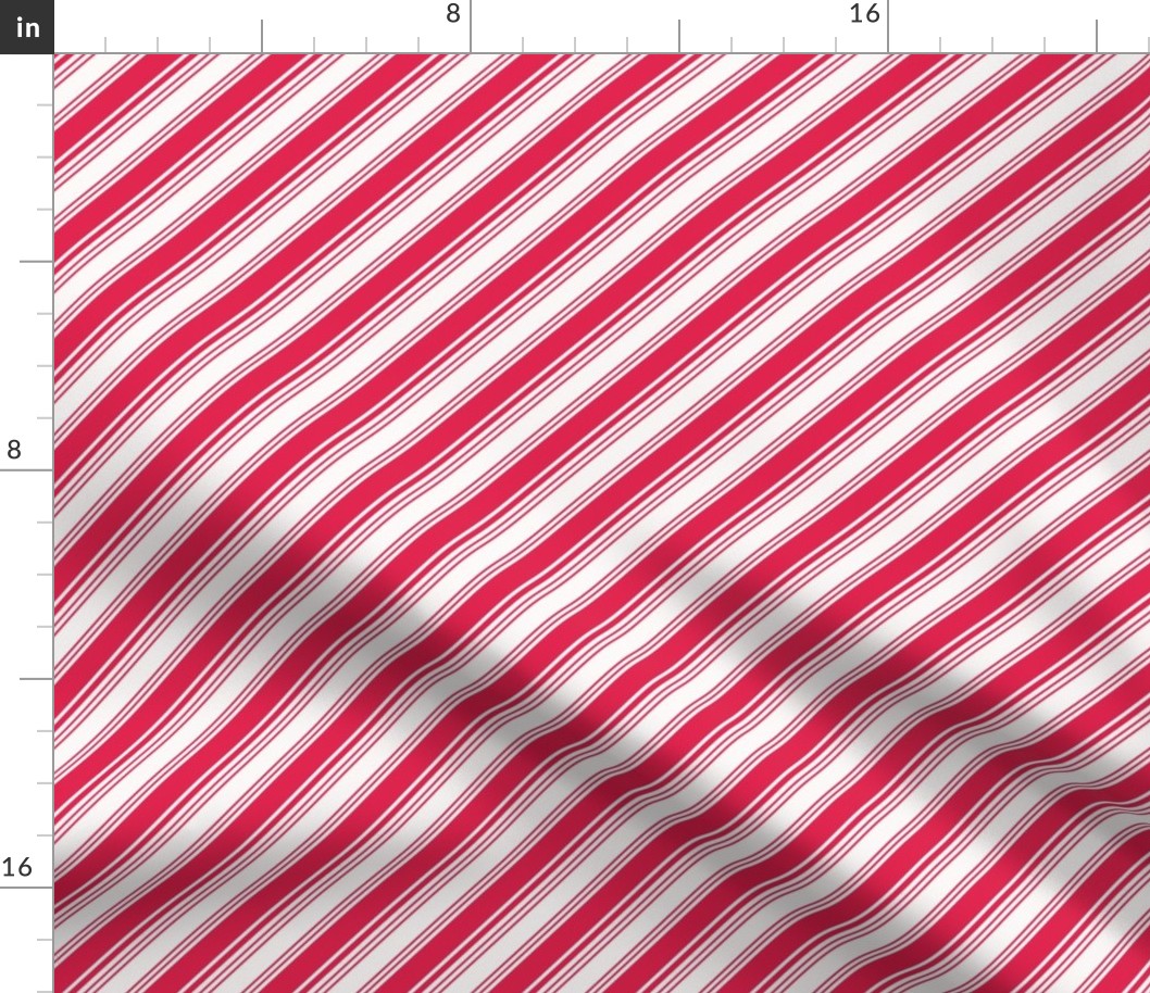 Red and white candy cane stripes