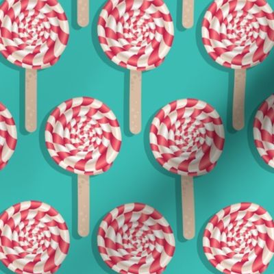 Red and white lollipop