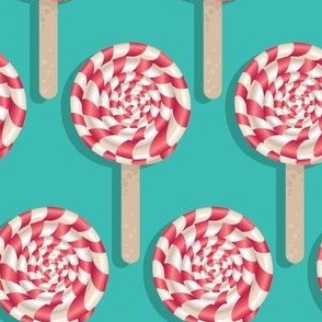 Red and white lollipop