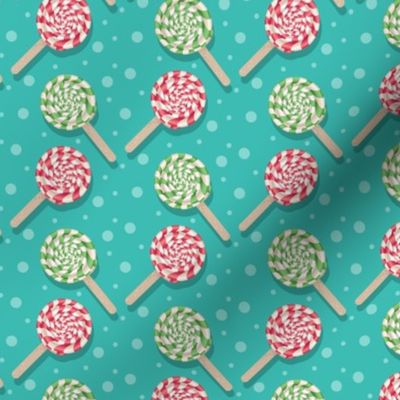 Red and green lollipops