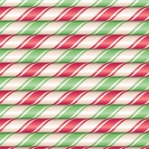 Red and green candy cane stripes