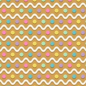 Light gingerbread stripes and spots - option 2