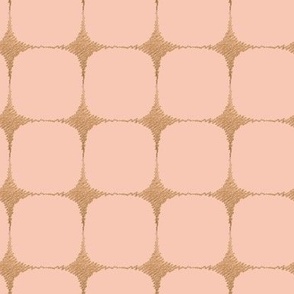 Mid century pink starburst grid