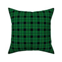 Green and black lumberjack plaid