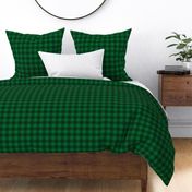 Green and black winter plaid
