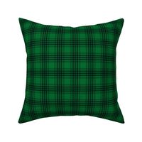 Green and black winter plaid