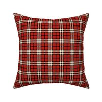 Red and black winter plaid
