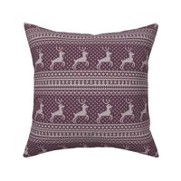 Ugly Sweater Knit—Reindeer-Purple