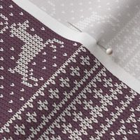 Ugly Sweater Knit—Reindeer-Purple