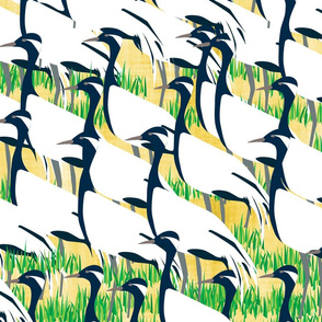 Damsels of the Sky- Flock of Demoiselle Cranes- Large scale