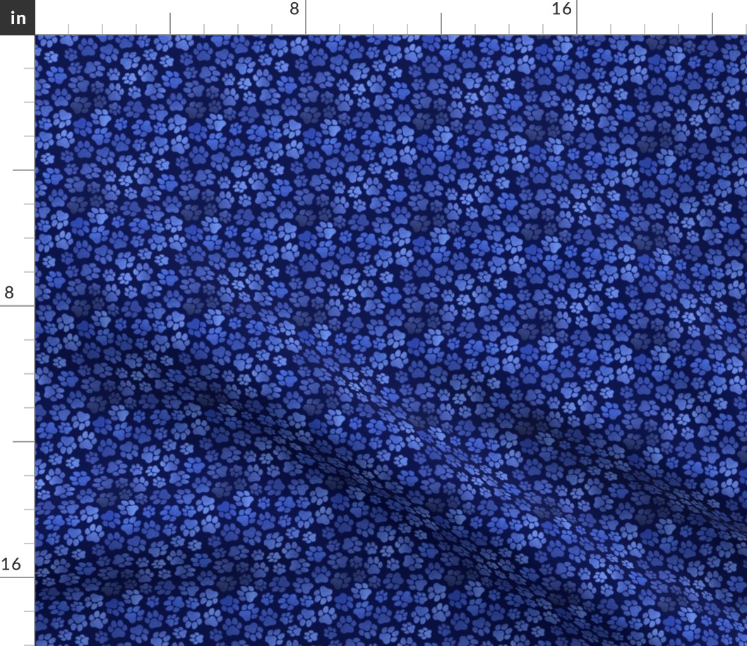 Blue Pawprints - Small