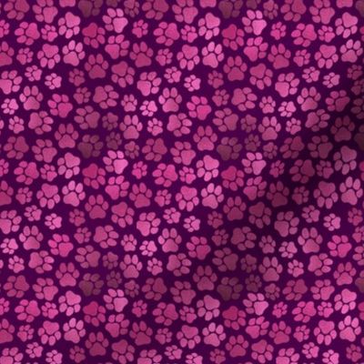 Magenta Pawprints - Small